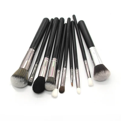 Top Selling Copper Tube Solid Wood Handle Brush Face Stippling Brush Set