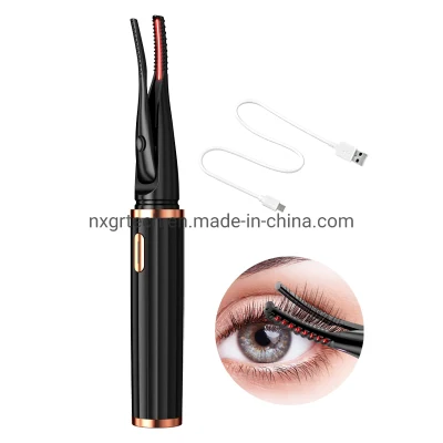 USB Charging Makeup Lash Lift Custom Mini Eye Lash Curler Private Label Portable Electric Plastic Heated Eyelash Curler