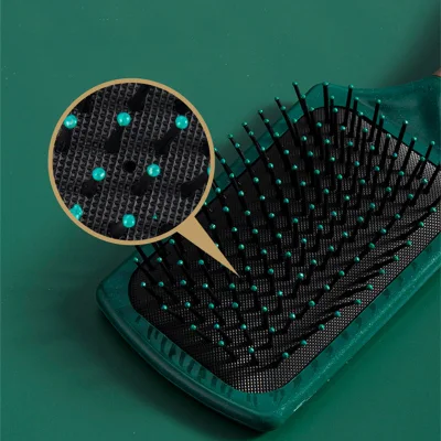 Wholesale Dark Green Antistatic Massage Beauty Large Plate Hair Comb Brush