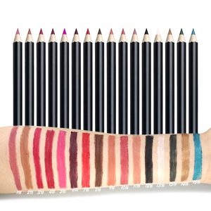 Wholesale High Quality Beauty No Label Product 16 Colors Wooden Lasting Matte Waterproof Cosmetics Eye Lip Liner Pencil