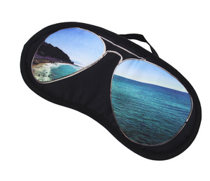 Wholesale Novelty Eye Patch/Sun Glasses Design Sleeping Eyeshade Blinder