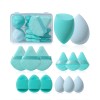 14PCS Eco-Friendly Triangle Water Drop Makeup Blender Sponges Set Soft Non-Latex Face Foundation Sponge Setting Powder