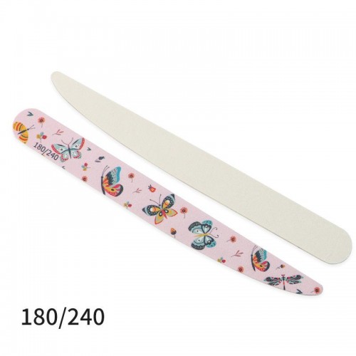 Eco Knife Shaped Butterfly Nail File Printing Nail File Wooden Knife Shape Nail Files