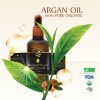 100% Bio certified Organic Argan oil in glass bottle with dropper :