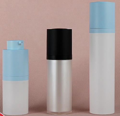 Acrylic Round Rotating Vacuum Cosmetic Press-type Lotion Dispensing Bottle
