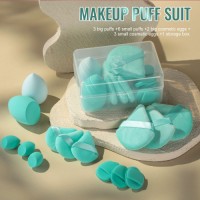 14PCS Eco-Friendly Triangle Water Drop Makeup Blender Sponges Set Soft Non-Latex Face Foundation Sponge Setting Powder