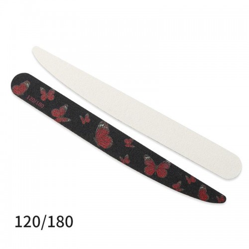 Eco Knife Shaped Butterfly Nail File Printing Nail File Wooden Knife Shape Nail Files