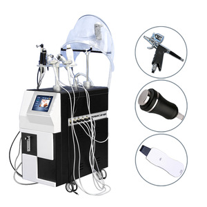 10 in 1 multifunction ultrasonic skin scrubber hydro dermabrasion oxygen jet peel facial care beauty machine