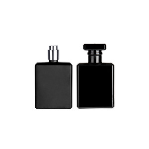 15ml 30ml 50 ml 100ml Frosted clear black rectangular luxury custom refillable  wholesale  glass empty spray perfume bottle