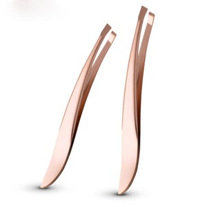 2017 Latest Rose Gold plasma Eyebrow Tweezers Rose Gold Manicure Tweezers Rose Gold Eyebrow