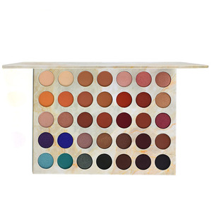 35 Colors Gold Eye Shadow Palette Individual Compact Custom Eyeshadow Packaging