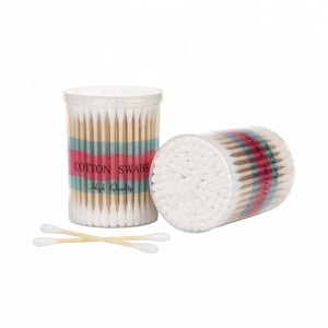 Bamboo stick cotton swab/Bamboo cotton bud in PP box /Manufacturer with CE FDA approved