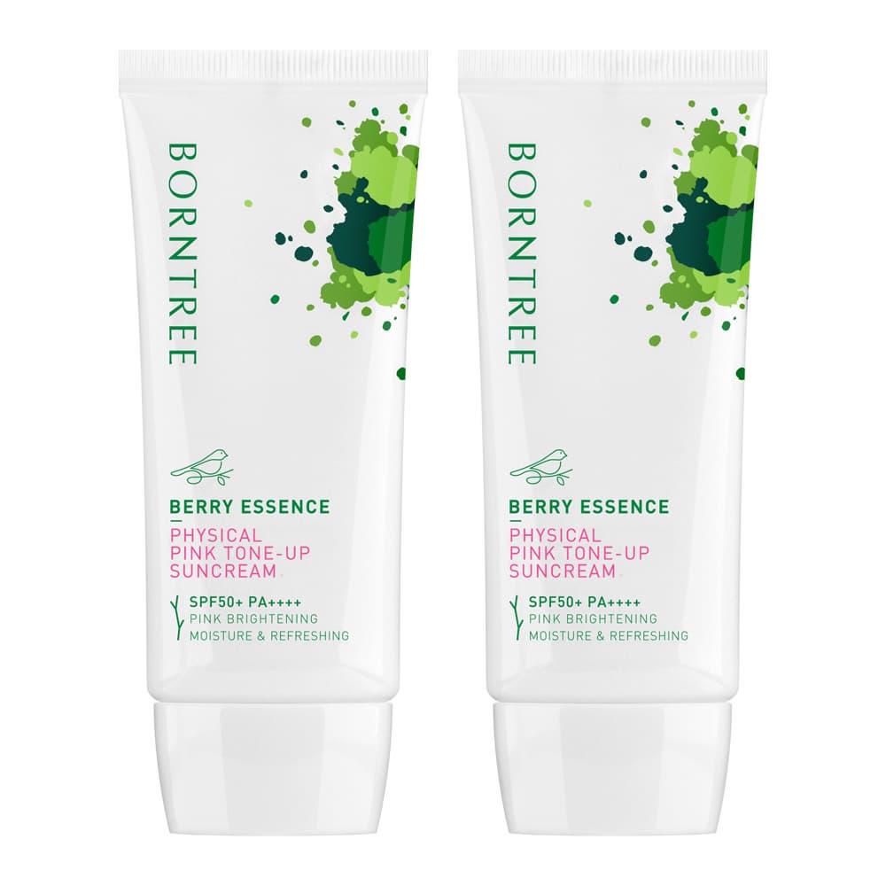 BORNTREE BERRY ESSENCE PHYSICAL PINK TONE-UP SUNCREAM SPF50+ PA++++ / 50ml