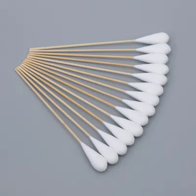 Customized Bamboo Cotton Wooden Swab Stick Tipped Applicator Cotton Buds