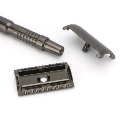 D674 Zinc Alloy Material Double Edge Classic Three Pieces Design Metal Razor Zero Waste Wet Shaver Safety Razor