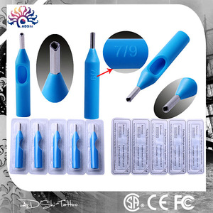 Disposable tattoo plastic tip, clean and blue tattoo tip