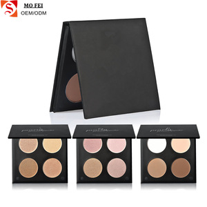 Fashion cosmetic product 4 color palette highlighter makeup