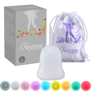 Free Sample CE FDA Certificate 100% Hygiene Feminine Menstruation Lady Medical Silicone Menstrual Cup