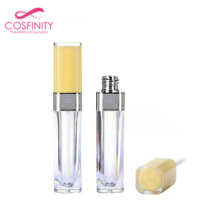 free sample custom logo cute lip gloss container square mascara bottle gold lipgloss tube
