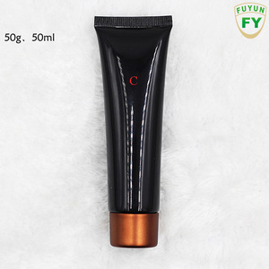 Fuyun 50ml black PE plastic hand cream cosmetic tube with flip top cap