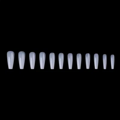 High Clear False Fingernails Clear Coffin Full Cover Nail Tips