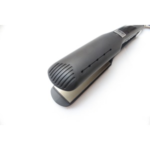 HW-99828 Professional 65w titanium flat iron hair straightener custom logo adjustable temperature