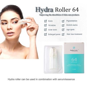 Hydra Roller 64 20 Pins Titanium Microneedle Derma roller Stamp with gel tube 10ml Skin Roller needle CE 0.25mm 0.5mm 1.0mm