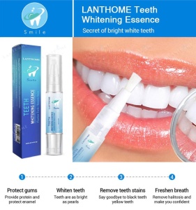 LANTHOME Oral Hygiene Spotless Stains Remover Shining Confident Smile Teeth Whitening Essence Serum Pen