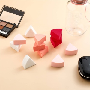 Manufacturer Cosmetic Foundation Puff Triangle Shape With Container Beauty Color Sponge Makeup Puff Powder Puff