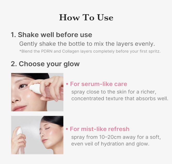 Medicube PDRN Pink Collagen Glow Jelly Mist Serum 100ml