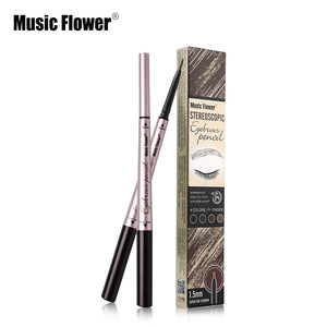 Music Flower Double Head Permanent Long Lasting Waterproof Eyebrow Pencil