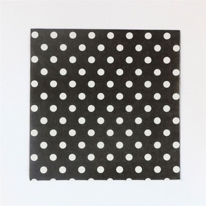 Newest Sale Easy To Carry Black Background Dot Pattern Napkin With Logo