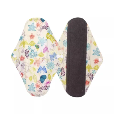 Organic Bamboo Cotton Menstrual Sanitary Pads Manufacture Washable Reusable Sanitary Pads