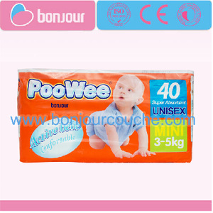 POOWEE baby diapers Grade B super disposable diaper/nappies