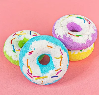 Private Label Packed Organic Colorful Doughnut Shape Bath Bombs Kids Bubble Vegan Bath Fizzer Donut Bath Bomb Wholesale Bath Bombs Fizz Organic Bath Bombs