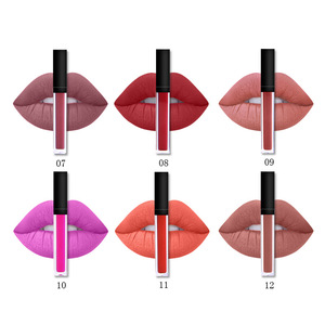 Private Label Your Logo 18 colors Waterproof Matte Non-stick Cup Liquid Lipsticks