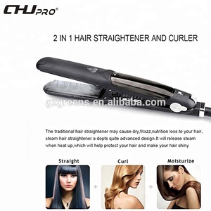 Professional steam styler hair straightener with Argon oil fast heat up