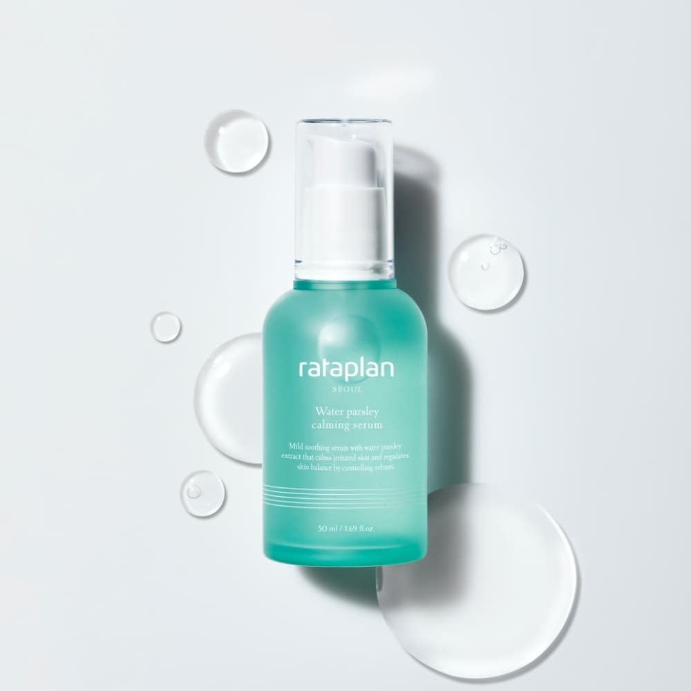 Rataplan Water Parsley Calming Serum - Korean Skincare with Hyaluronic Acid, Aloe, Centella Asiatica