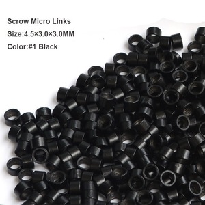 Screw Micro Rings 4.5*3.0*3.0MM 1000Pcs/Bottle #3 Dark Brown Crimp Beads For Hair Micro Ring Hair Extensions Tools