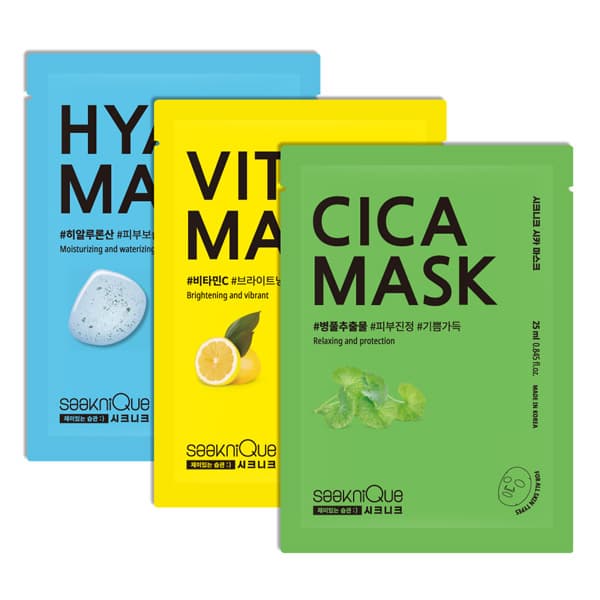 [SEEKNIQUE] CICA MASK, VITA MASK, HYALU MASK (Mask Sheet)