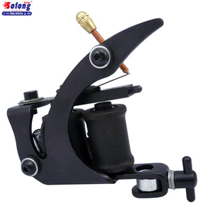 Solong Tattoo Gun Machine Power Supply 7 Inks Tips Grips Needles Professional Tattoo Kit