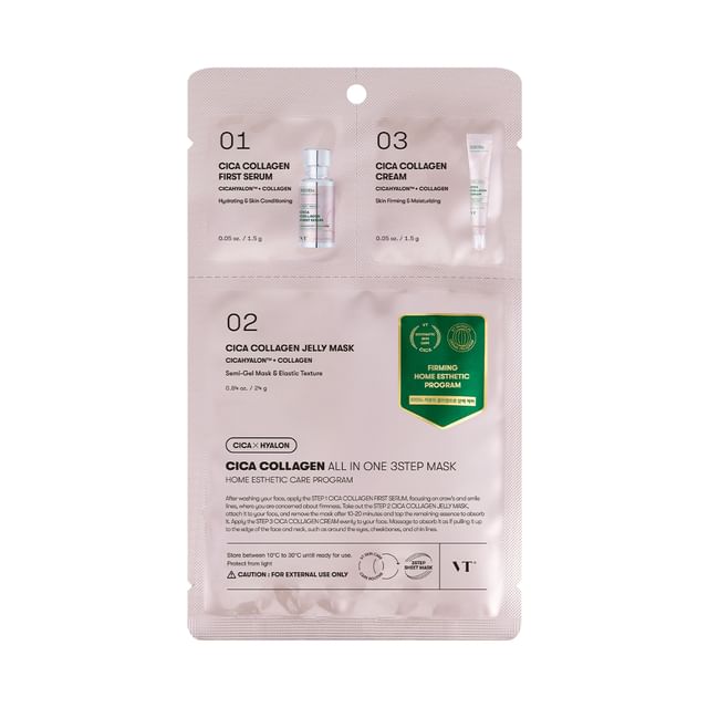 (VT) CICA COLLAGEN ALL IN ONE 3STEP MASK