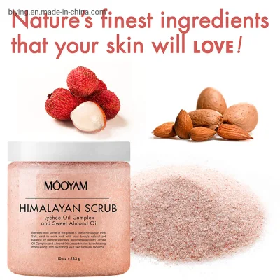 Wholesale Body Care Dead Skin Removing Exfoliating Whitening Smoothing Himalayan Pink Salt Body Scrub