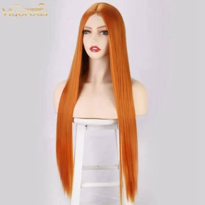 Wholesale Heat Resistant Synthetic Hair Blend Lace Wig for Black Women