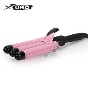 wholesale Professional 3 barrel hair curler ceramic hair waver roller curler