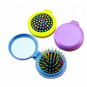 Yaeshii Hot Selling Professional Round Mini Folding Hair Brush with Mirror