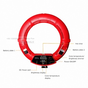 yidoblo RED  18&quot; 480pcs LED Ring Light FD-480II 3200-5500K Dimmable beauty salon YouTube Battery Powered  Film Makeup Studio