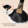 Custom Logo Private Label Single Makeup Brush Professional Vegan Powder Blush Fan Face Cosmetic Brush Factory Direct