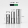 3ML Round Cute Silver Color Die-Casting Zinc Alloy Rotatable Metal Lipstick Empty Tube