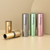 3ML Round Cute Silver Color Die-Casting Zinc Alloy Rotatable Metal Lipstick Empty Tube